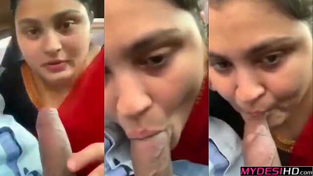 Tamil Babe Aunty Gives Mind Blowing Blowjob To Her Desi Bf In Car